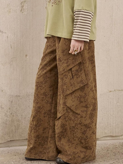 DIDDI MODA Bead Embroidered Jacket Wide Leg Pants Loose Fit Women&