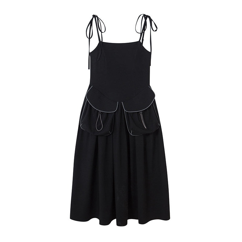 DIDDI_MODA_Black_One_Shoulder_Tie_Knit_Fitted_Women&