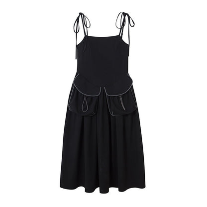 DIDDI_MODA_Black_One_Shoulder_Tie_Knit_Fitted_Women&