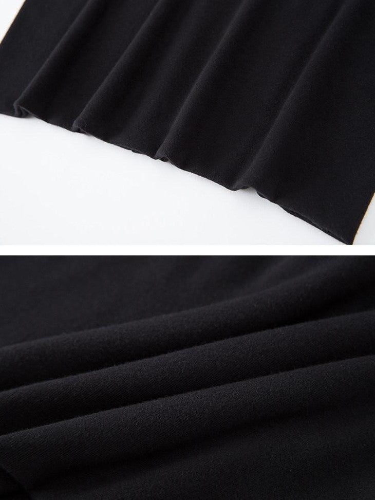 DIDDI MODA Black One Shoulder Tie Knit Fitted Women&