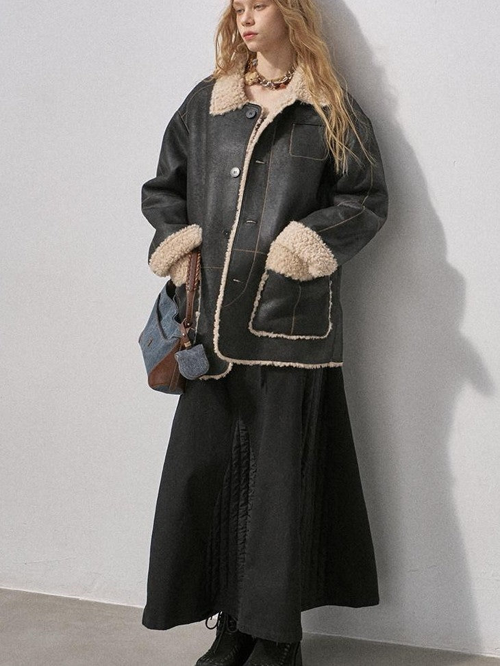 DIDDI MODA Black Quilted Patchwork Asymmetric Sculpted Tailoring Women&