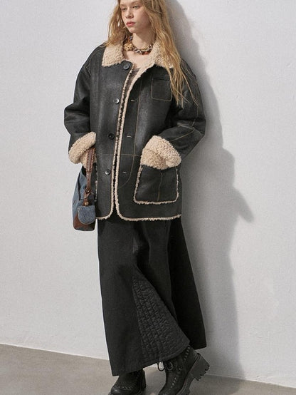 DIDDI MODA Black Quilted Patchwork Asymmetric Sculpted Tailoring Women&