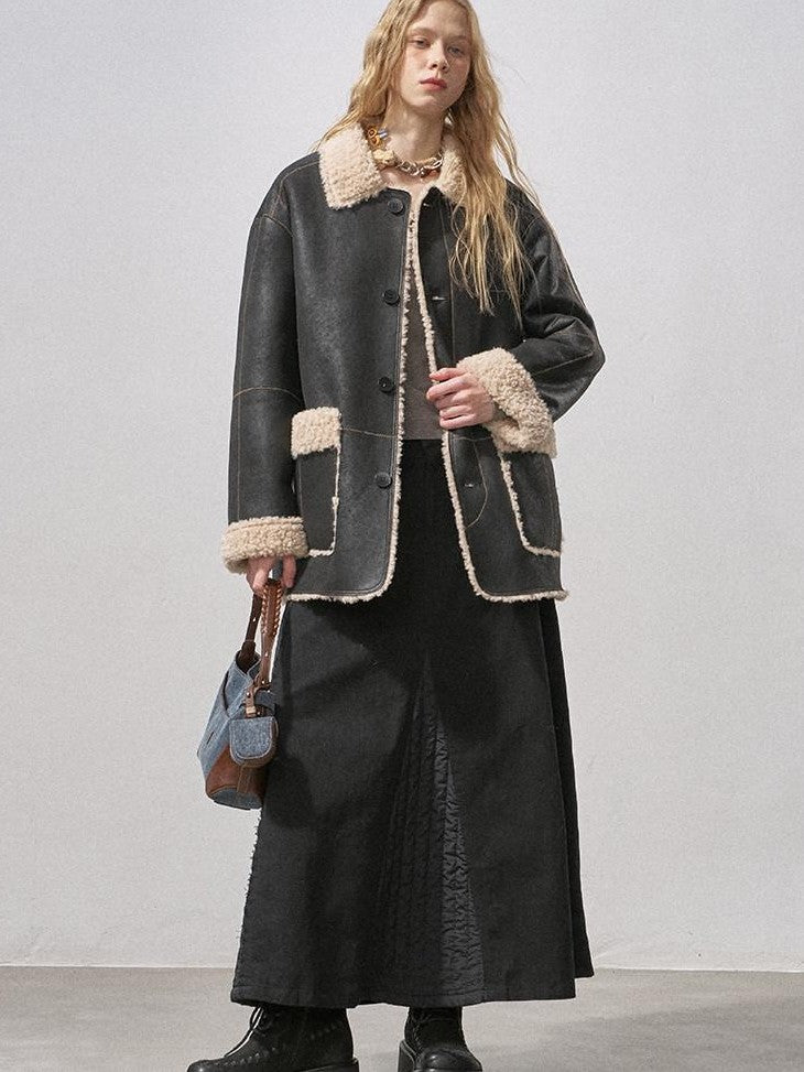 DIDDI MODA Black Quilted Patchwork Asymmetric Sculpted Tailoring Women&
