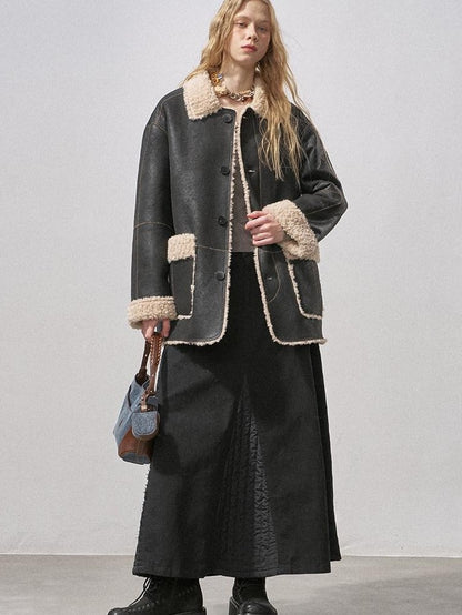 DIDDI MODA Black Quilted Patchwork Asymmetric Sculpted Tailoring Women&