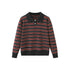 DIDDI_MODA_Black_Red_Striped_Polo_Collar_Knit_Fit_Women&