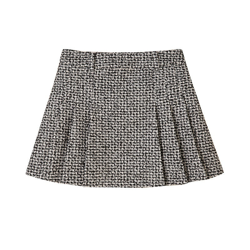 DIDDI_MODA_Black_White_Plaid_Minimalist_Bow_Women&