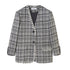 DIDDI_MODA_Black_White_Plaid_Minimalist_Bow_Women&