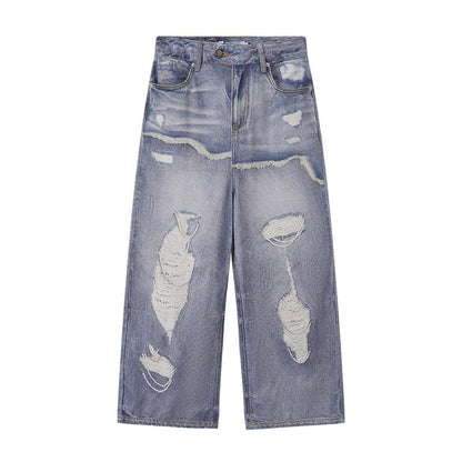 DIDDI_MODA_Blue_Printed_Distressed_Faux_Layered_Women&