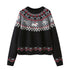 DIDDI_MODA_Bow_Dog_Jacquard_Drop_Shoulder_Loose_Women&