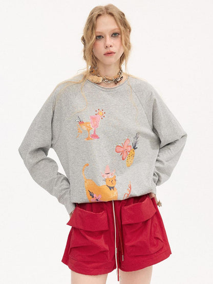 DIDDI MODA Bow Floral Applique Embroidery Print Women&