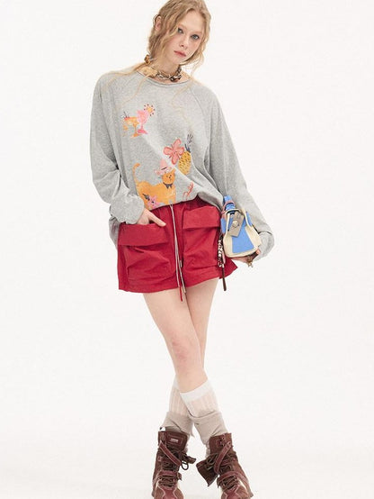 DIDDI MODA Bow Floral Applique Embroidery Print Women&