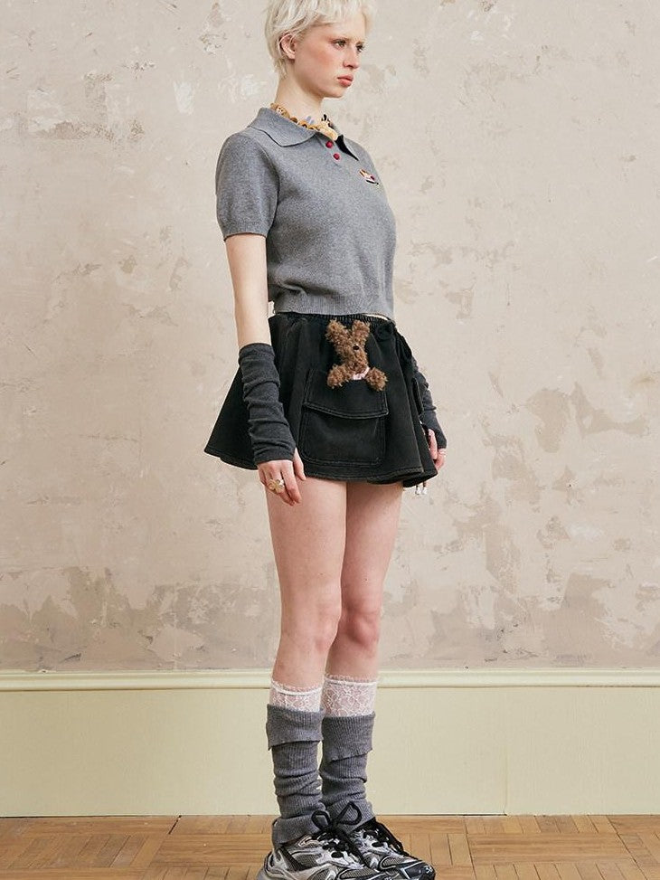 DIDDI MODA Boxing Mouse Polo Collar Women&