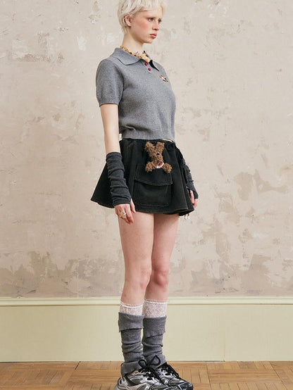 DIDDI MODA Boxing Mouse Polo Collar Women&