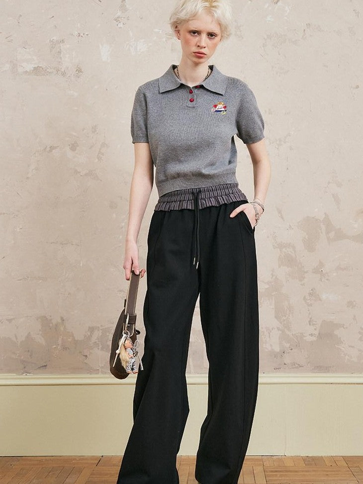 DIDDI MODA Boxing Mouse Polo Collar Women&