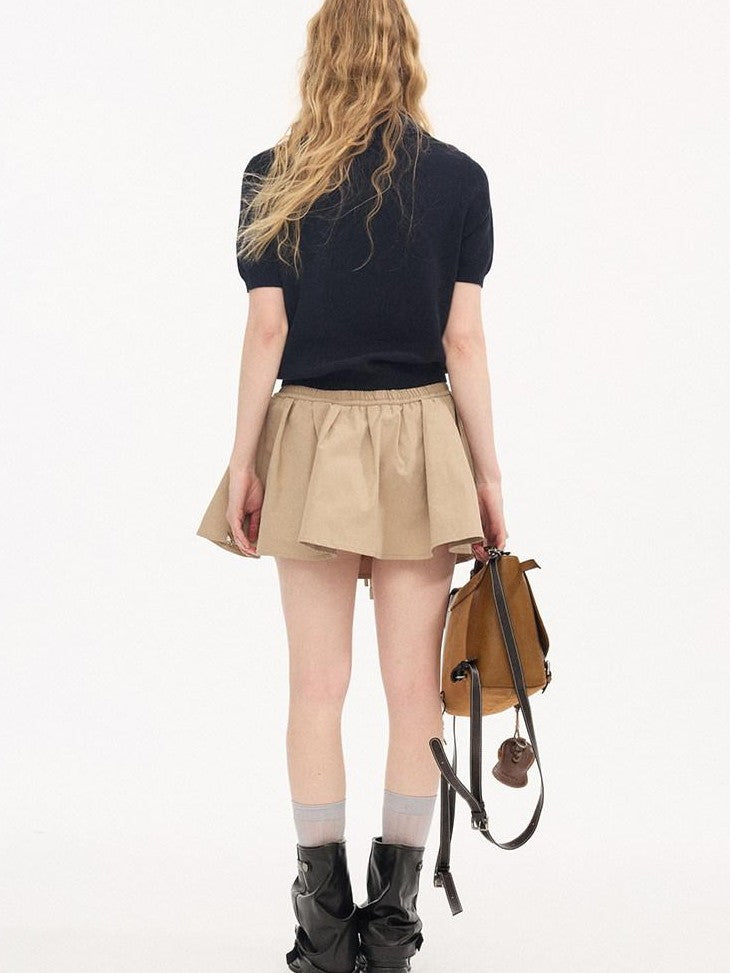 DIDDI MODA Braided Pony Embroidered Polo Collar Women&