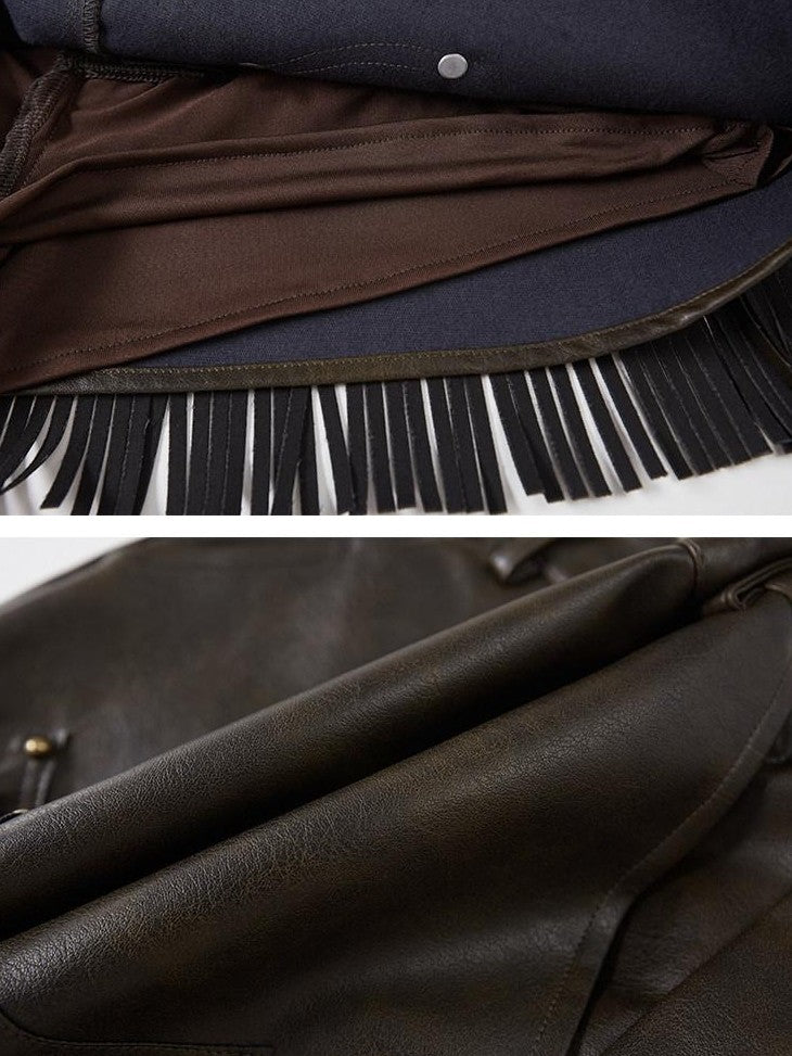 DIDDI MODA Brown Fringe Distressed Princess Hline Women&