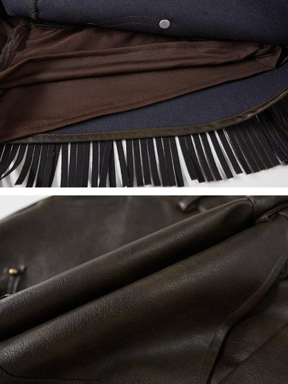 DIDDI MODA Brown Fringe Distressed Princess Hline Women&