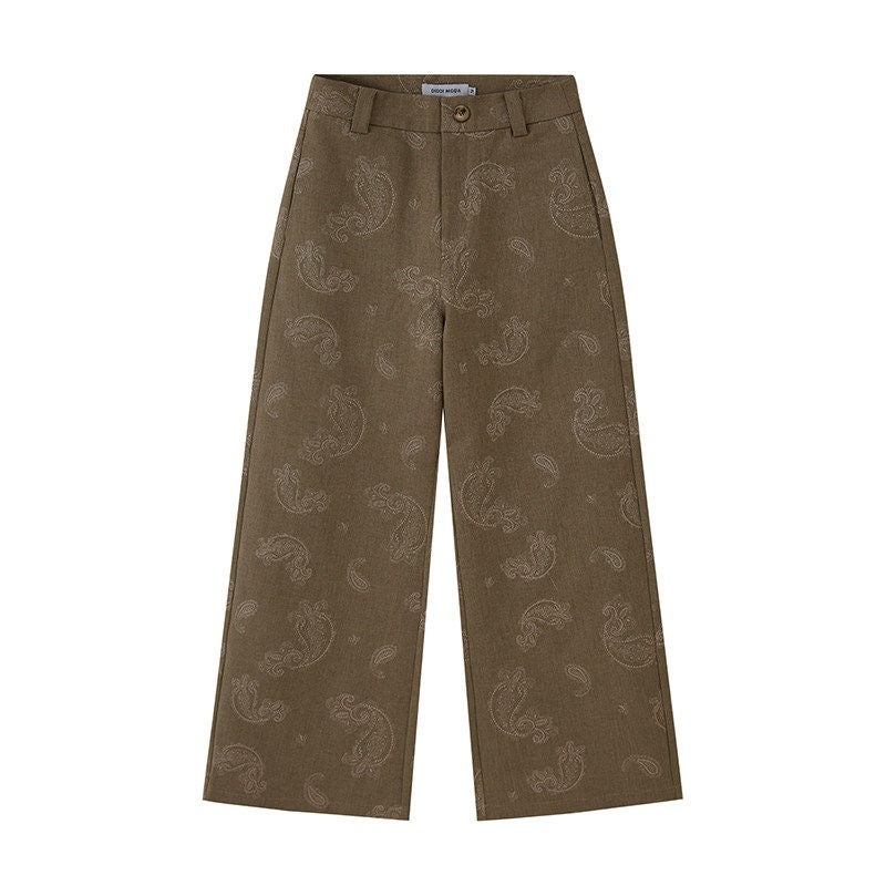 DIDDI_MODA_Brown_Green_Vintage_Embroidered_Botanical_Floral_Women&
