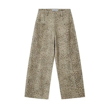 DIDDI_MODA_Brown_Leopard_Print_Wide_Leg_Blazer_Women&