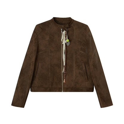 DIDDI_MODA_Brown_Leopard_Print_Wide_Leg_Blazer_Women&