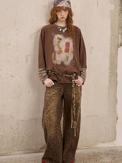 DIDDI MODA Brushstroke Stripe Patchwork Women&