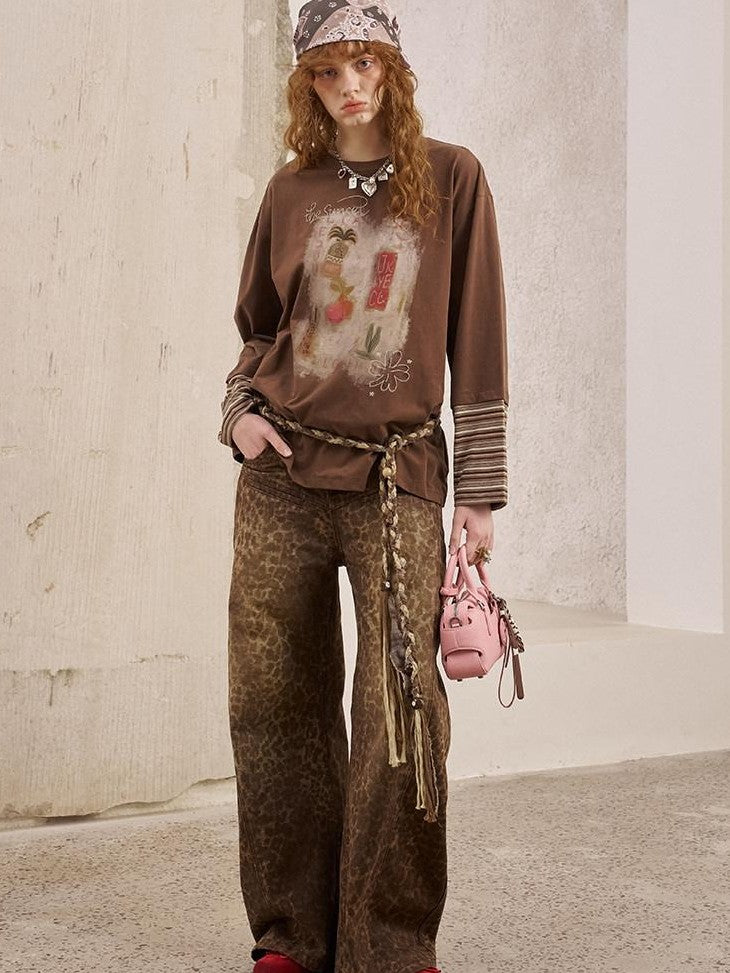 DIDDI MODA Brushstroke Stripe Patchwork Women&
