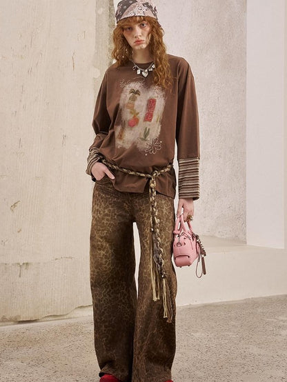 DIDDI MODA Brushstroke Stripe Patchwork Women&