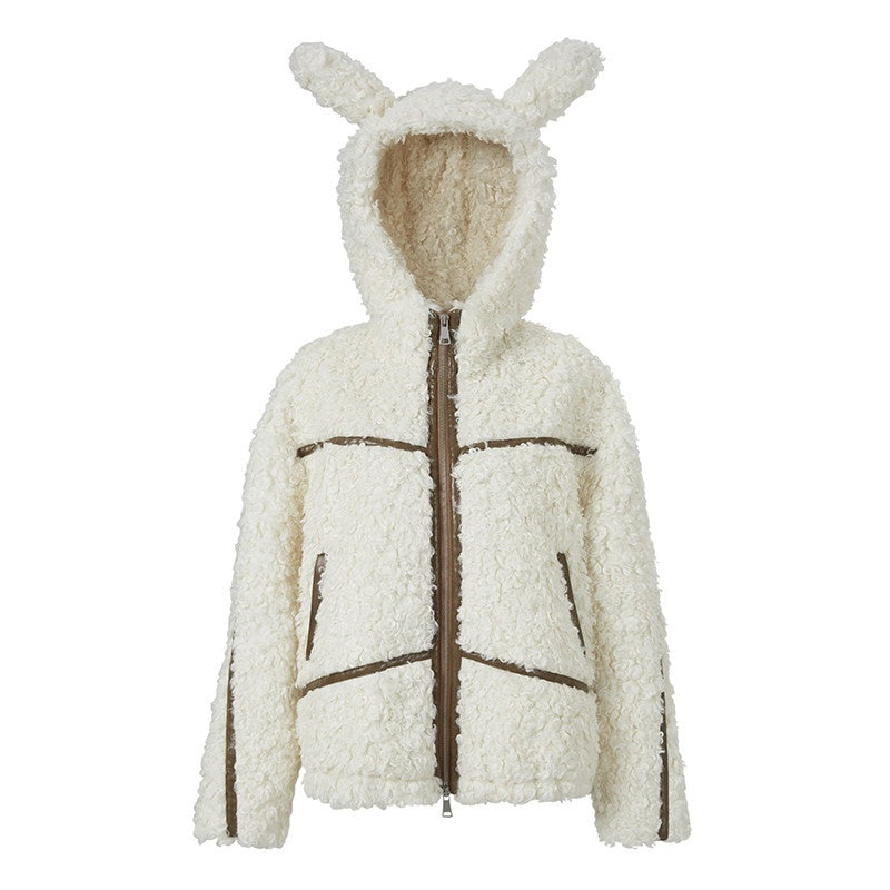 DIDDI_MODA_Bunny_Ear_Spliced_Stripe_Hooded_Layered_Bell_Sleeve_Women&