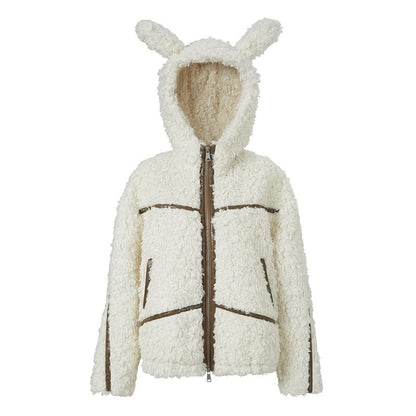 DIDDI_MODA_Bunny_Ear_Spliced_Stripe_Hooded_Layered_Bell_Sleeve_Women&