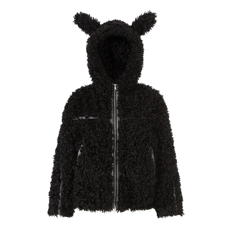DIDDI_MODA_Bunny_Ear_Spliced_Stripe_Hooded_Layered_Bell_Sleeve_Women&