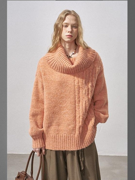 DIDDI MODA Cable Knit Bardot Relaxed Fit Women&