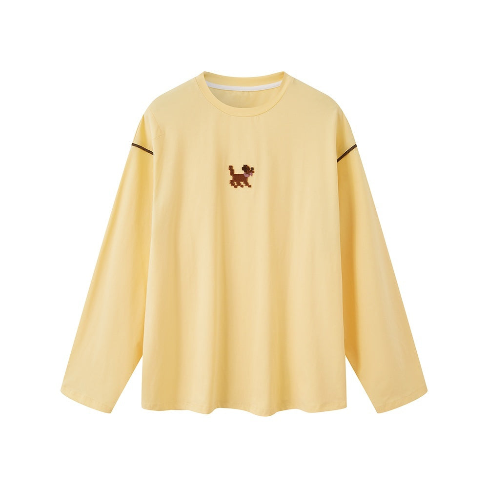 DIDDI_MODA_Cartoon_Dog_Toothbrush_Embroidered_Loose_Fit_Women&