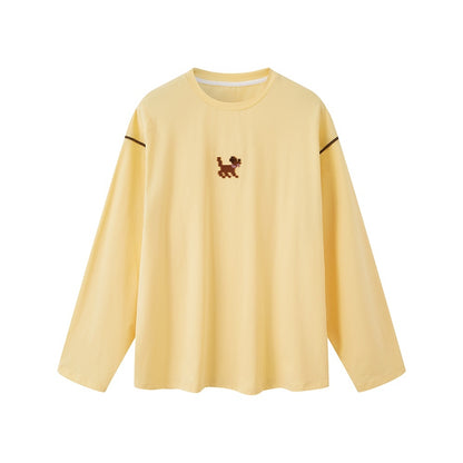 DIDDI_MODA_Cartoon_Dog_Toothbrush_Embroidered_Loose_Fit_Women&