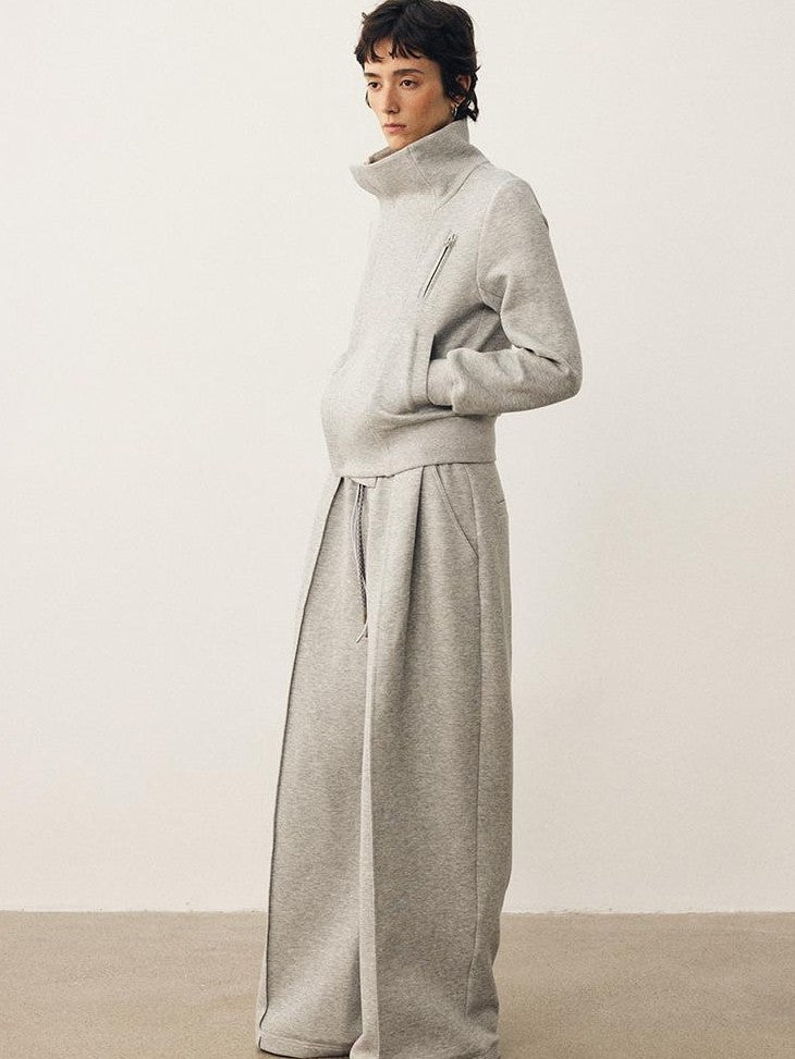 DIDDI MODA Casual Pleated Wide Leg Drape Women&