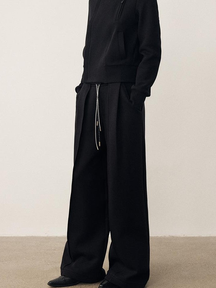 DIDDI MODA Casual Pleated Wide Leg Drape Women&