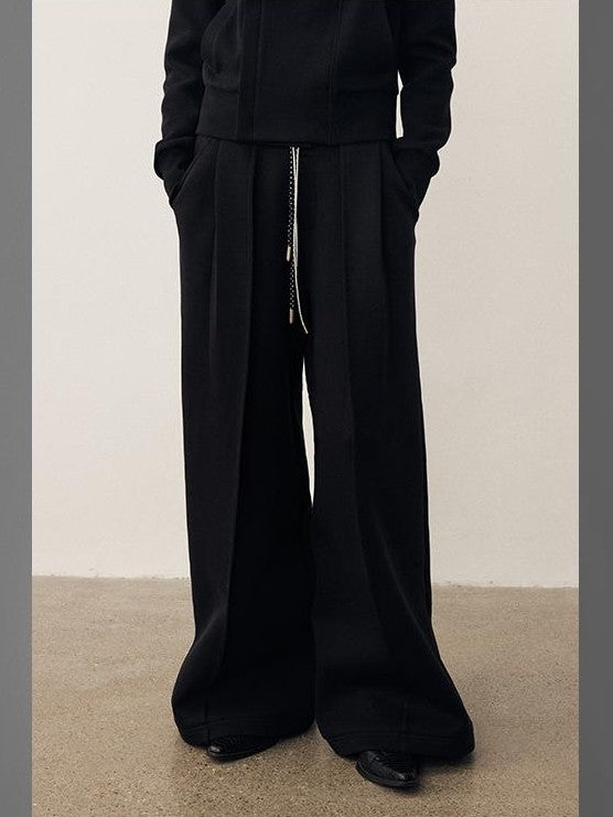 DIDDI MODA Casual Pleated Wide Leg Drape Women&