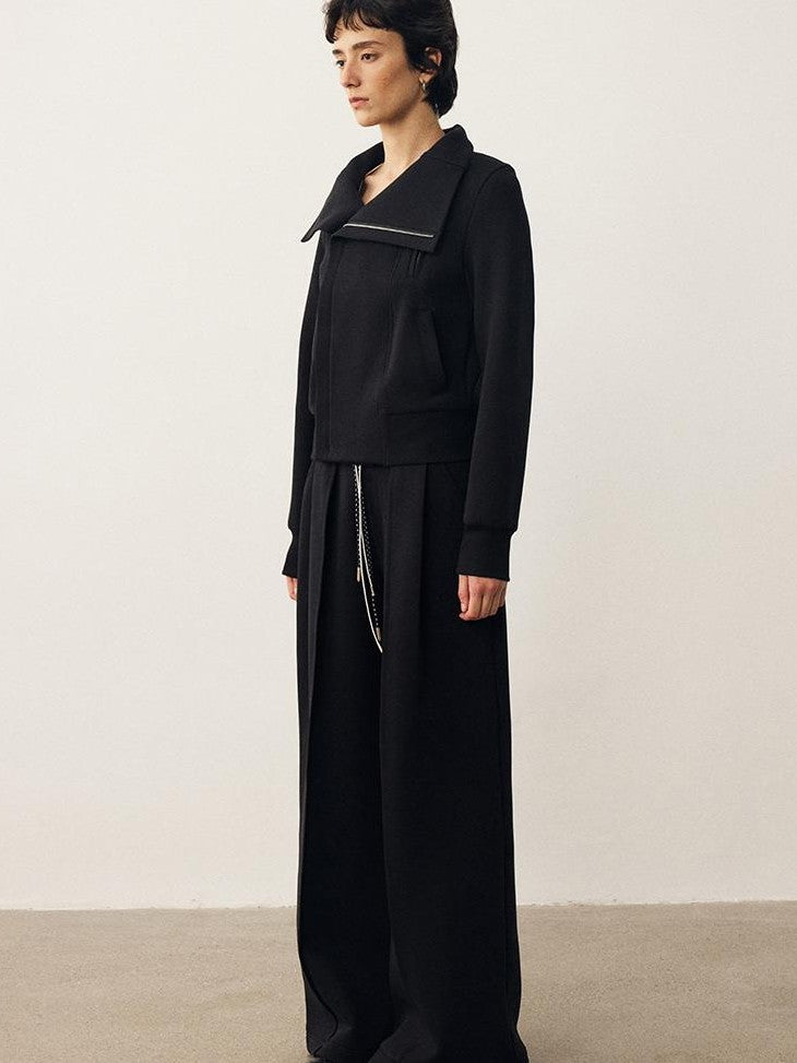 DIDDI MODA Casual Pleated Wide Leg Drape Women&