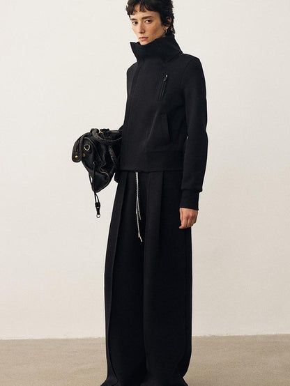 DIDDI MODA Casual Pleated Wide Leg Drape Women&