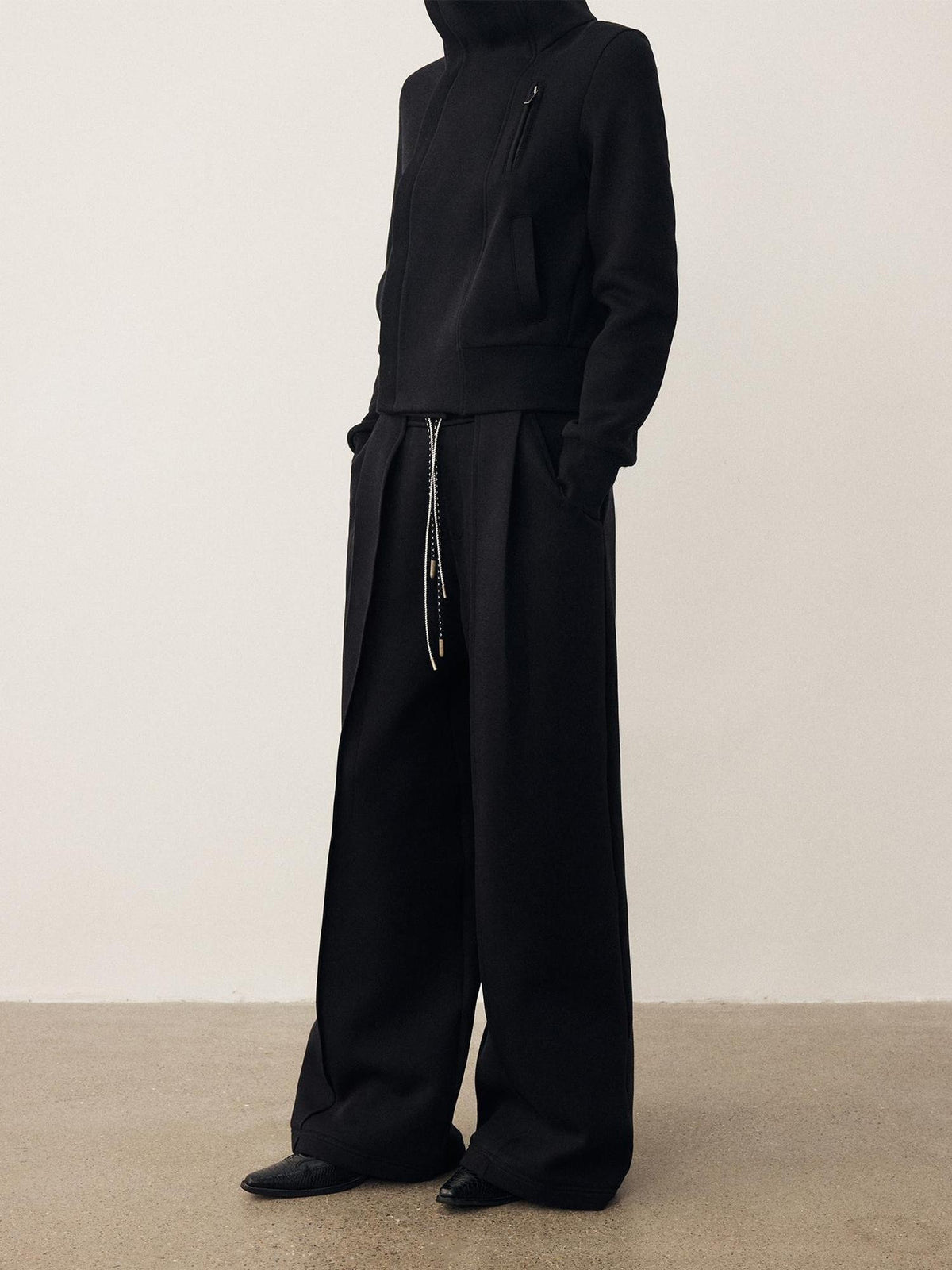 DIDDI MODA Casual Pleated Wide Leg Drape Women&