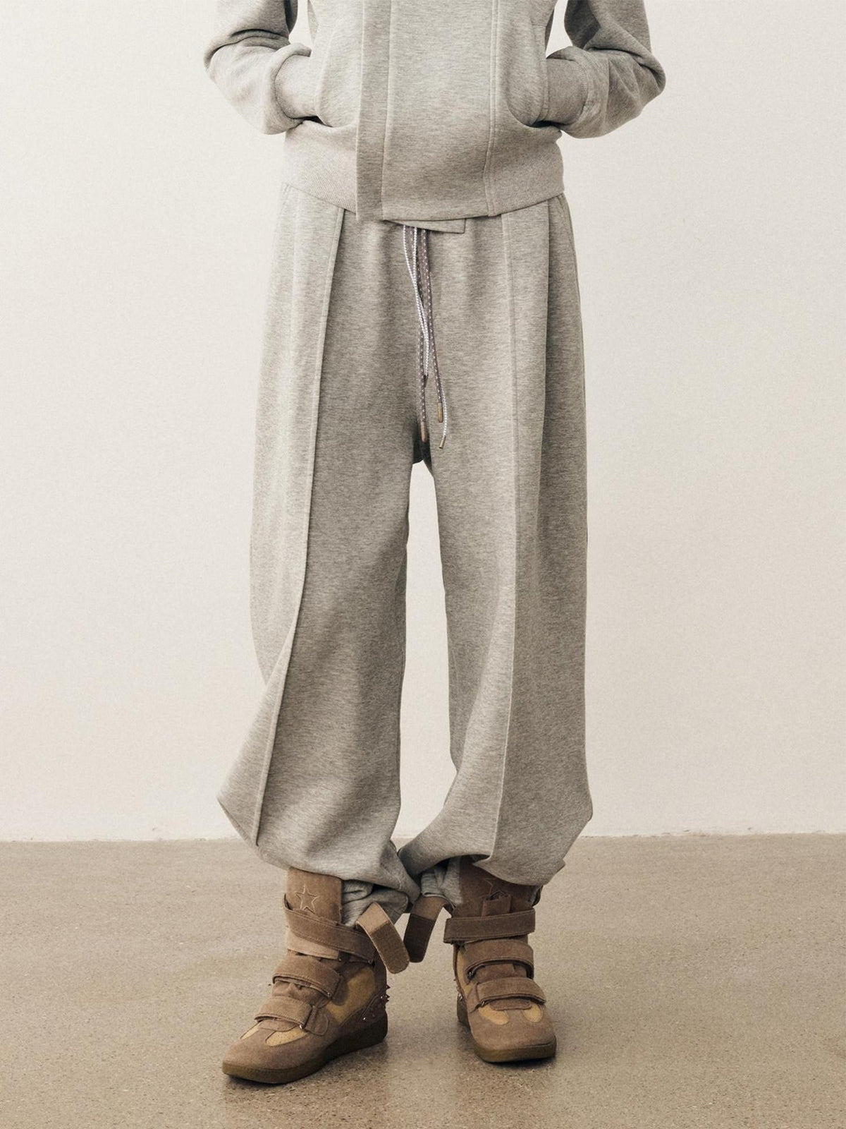 DIDDI MODA Casual Pleated Wide Leg Drape Women&