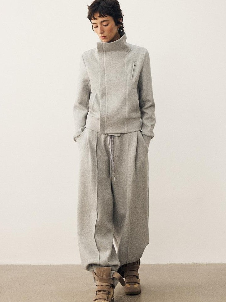 DIDDI MODA Casual Pleated Wide Leg Drape Women&