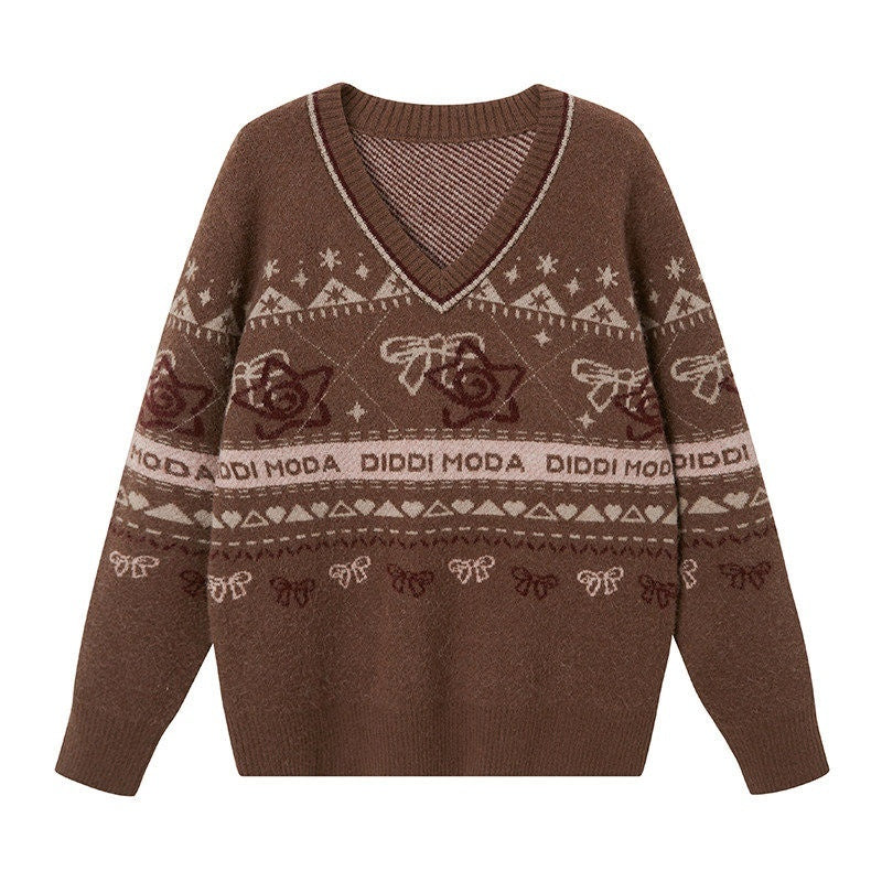 DIDDI_MODA_Cat_Apple_Fair_Isle_Letter_Pattern_Loose_Fit_Women&