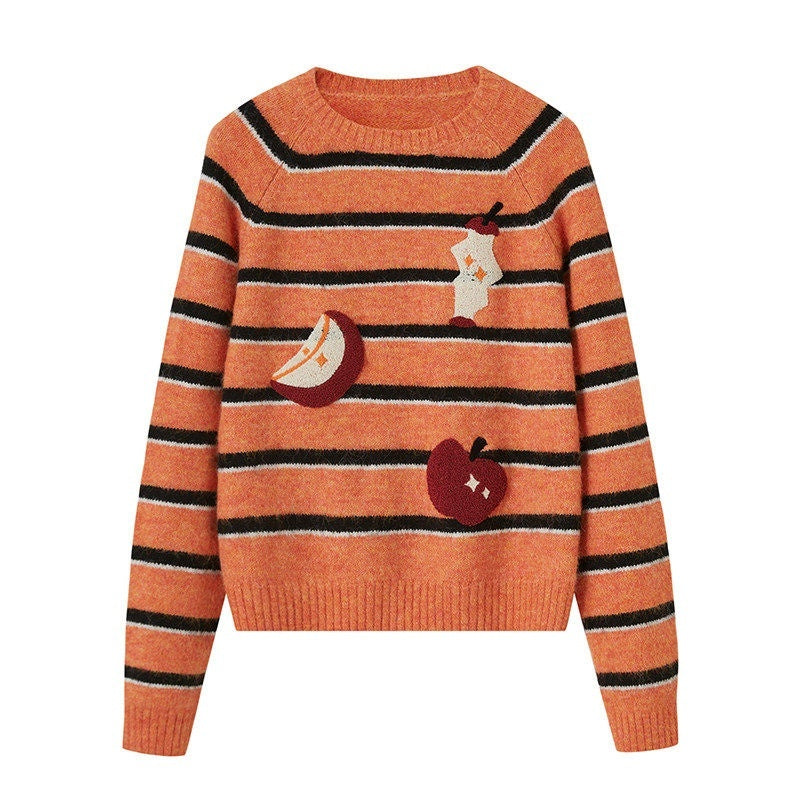 DIDDI_MODA_Cat_Apple_Fair_Isle_Letter_Pattern_Loose_Fit_Women&