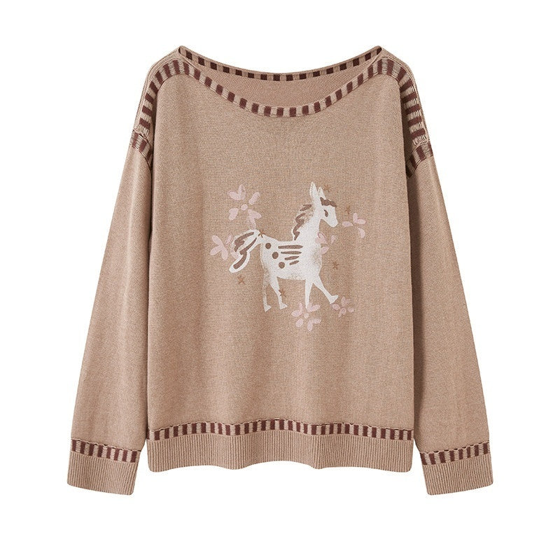 DIDDI_MODA_Cat_Print_Asymmetric_Shoulder_Open_Back_Women&