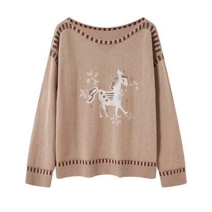 DIDDI_MODA_Cat_Print_Asymmetric_Shoulder_Open_Back_Women&
