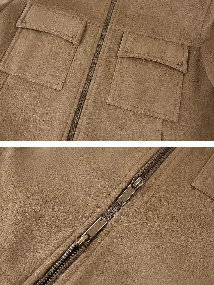 DIDDI MODA Chestnut Cropped Structured Cut Slim Fit Women&