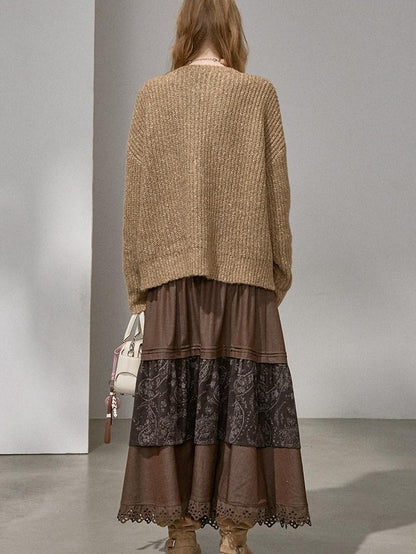 DIDDI MODA Cloud Sleeves Lettered Oversized Pullover Women&