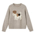 DIDDI_MODA_Cloudlike_Plush_Dog_Jacquard_Round_Neck_Pullover_Women&