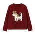 DIDDI_MODA_Cloudlike_Plush_Dog_Jacquard_Round_Neck_Pullover_Women&