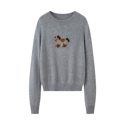 DIDDI_MODA_Cocoa_Red_Booted_Pony_Knit_Loose_Fit_Women&